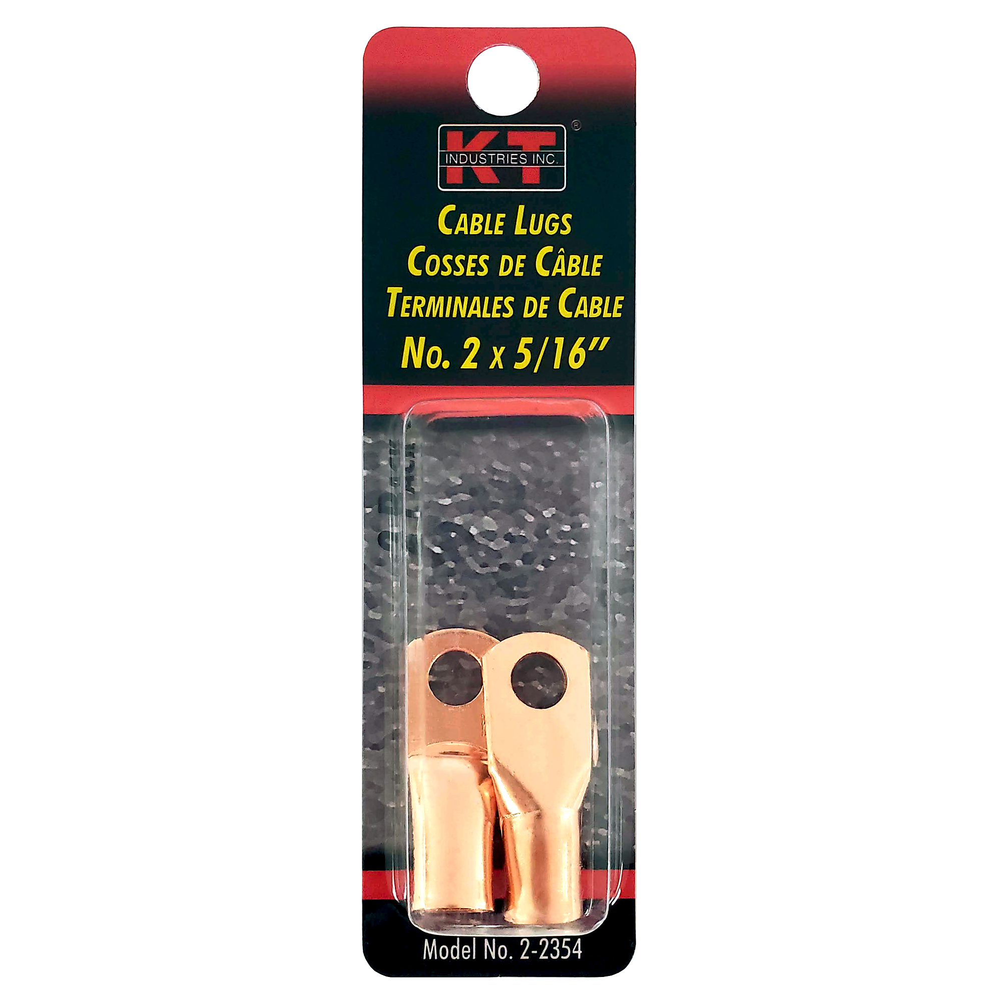 K-T Industries Cable Lugs, 2 x 5/16in., 2-Pk., Model# 2-2354